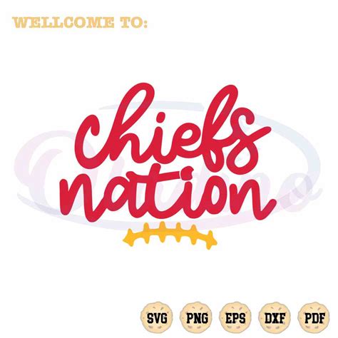 Chief Nation Football SVG Kansas City Chiefs Cutting Digital File