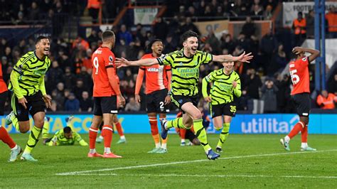 Luton Town 3 4 Arsenal Declan Rice Gives Premier League Leaders