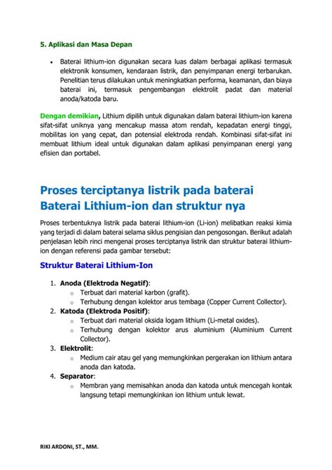 Prinsip Kerja Batterai Lithium Ion Riki Ardoni Pdf
