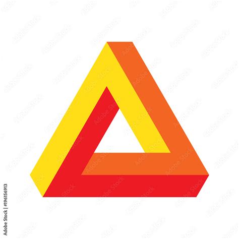 Vector Optical Perspective Illusion Illustration Penrose Triangle