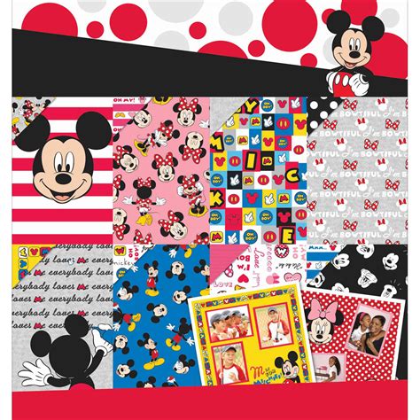 EK Disney Paper Pad 12X12 36 Pkg Mickey Friends 12 Designs 3ea