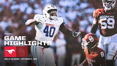 Game Highlights Smu Vs Oklahoma Football September Youtube