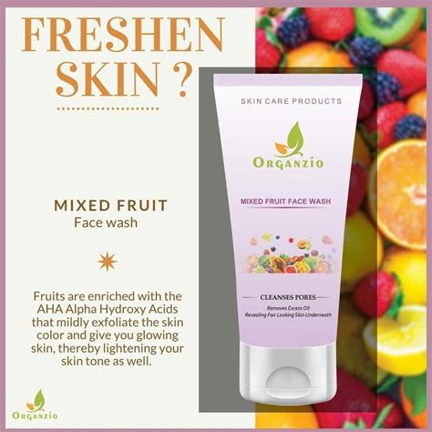 Organzio Mixed Fruit Face Wash Age Group Adults Packaging Size