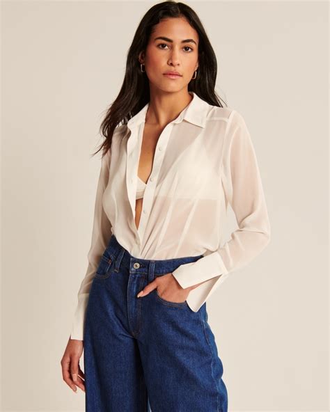 Womens Button Up Shirts Abercrombie And Fitch