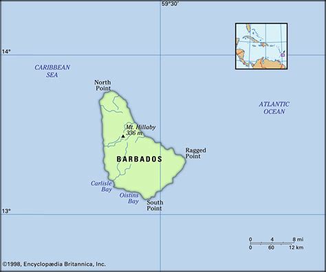 Detailed Map Of Barbados