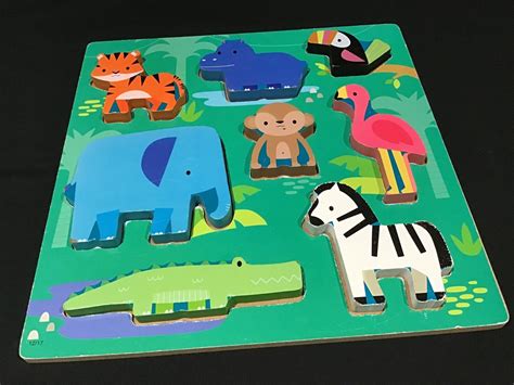 Jungle Animals Wooden 8pce Puzzle