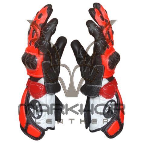 Honda Repsol Motorbike Racing Leather Gloves 2016 Markhor Leather