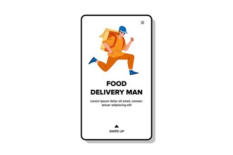 Food Delivery Man Vector 2235666