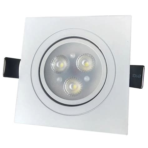 Kit C 14 Spot Led Maxtel Quadrado Branco Embutir 3w Submarino