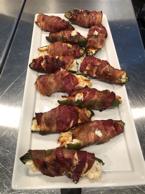 Smoked Jalapeños Stuffed With Sausage And Cream Cheese Sprinkled With