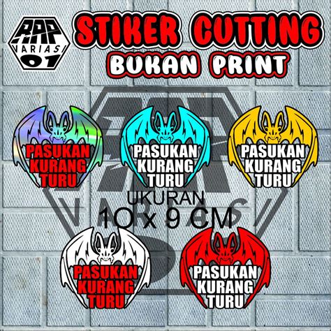 Jual Stiker PASUKAN KURANG TURU Stiker KelelawarPASUKAN KURANG TURU