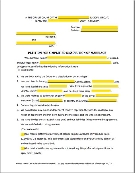 Form A Petition For Simplified Divorce Explained