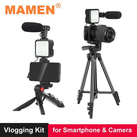 Mamen Phone Dslr Camera Vlog Tripod Vlogging Kit With Remote Control