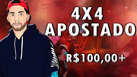 LIVE DE FREE FIRE AO VIVO 4X4 APOSTADO R 100 CAMP DIARIO YouTube