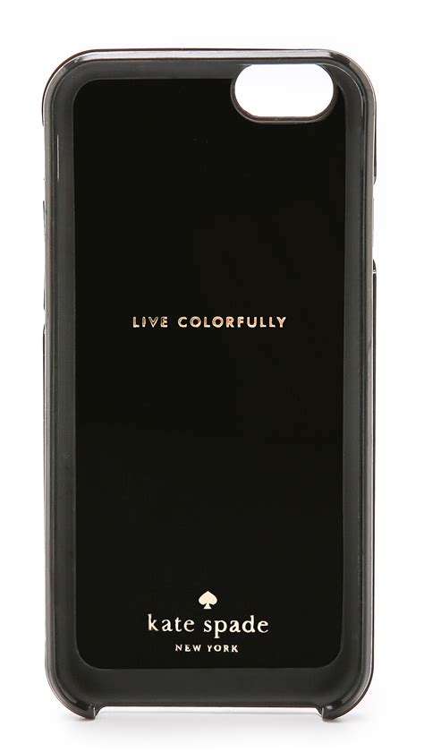 Kate Spade Graphic Floral Iphone 6 Case Black In Black Lyst