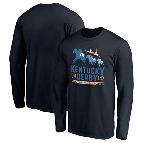 Mens Fanatics Branded Navy Kentucky Derby 147 Long Sleeve T Shirt