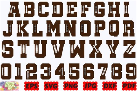 Football Font Svg Football Alphabet Svg Football Letters