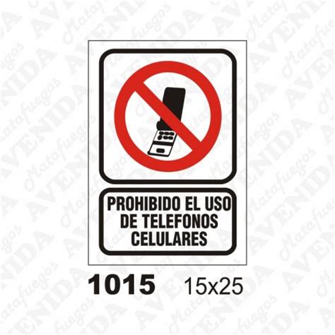 Cartel Prohibido El Uso De Telefonos Celulares Carteles Standard Hot