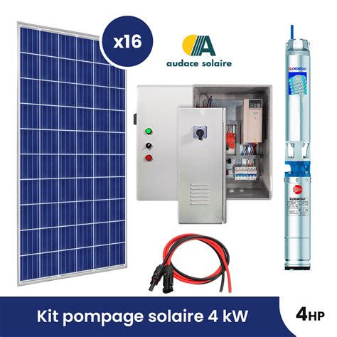 Kit Pompage Solaire Kw Wc Avec Pompe Immergee Ac Pedrollo Hp