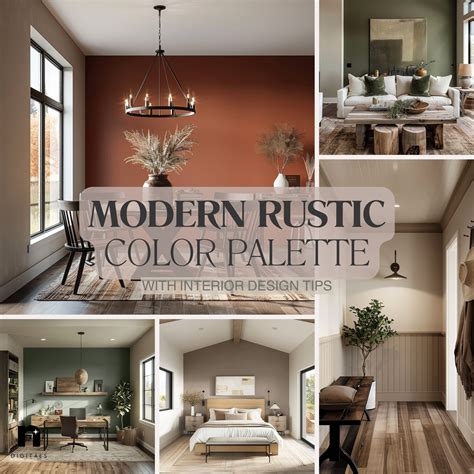 RUSTIC MODERN Home Color Palette, Sherwin Williams Paint Palette, Whole