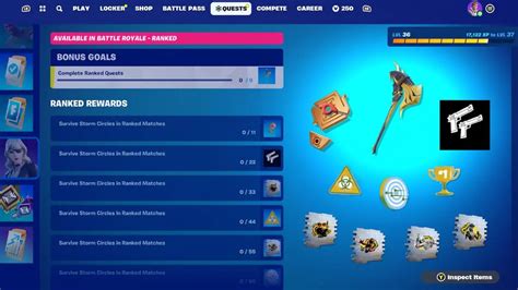 Toutes les récompenses classées Fortnite Chapitre 5 Gamingdeputy France