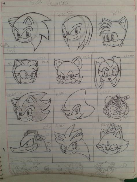 Sonic characters by GemYazz on DeviantArt