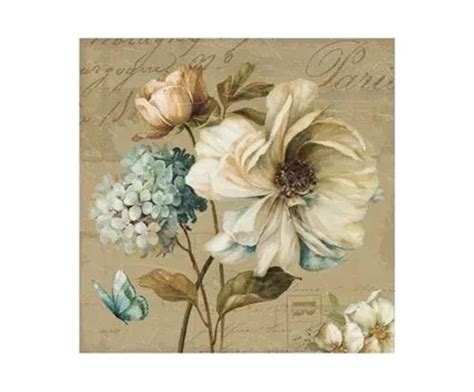 Placa De Madeira Estampada Les Fleurs De Paris 23X23cm Westwing