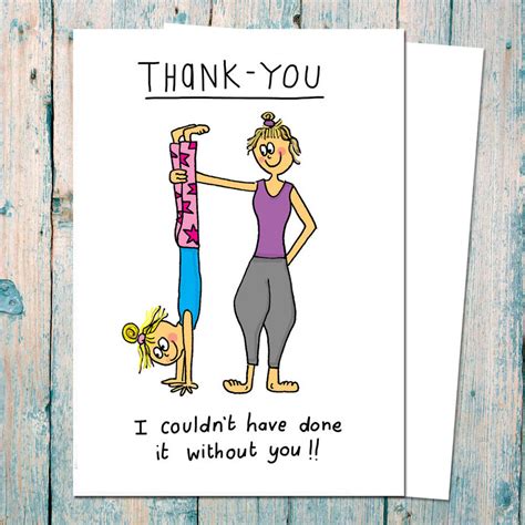 Thank You Card For Yogis And Yoga Teachers By Indieberries