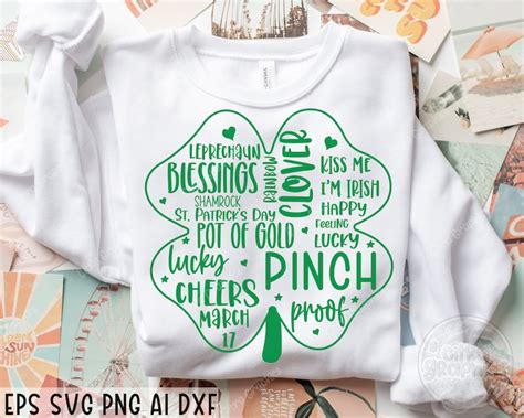 St Patricks Day Svg St Patricks Shirt Svg Shamrock Svg Etsy