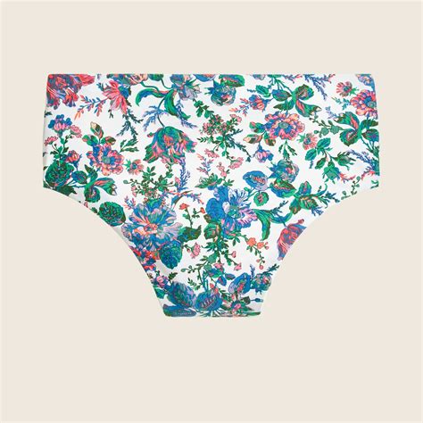 J Crew Eco High Waisted Bikini Bottom In English Garden For Women