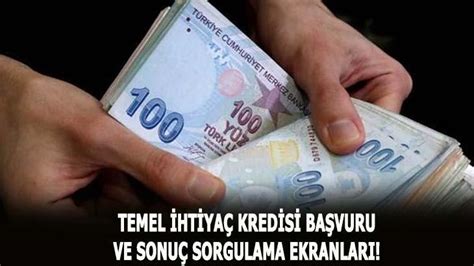 Temel ihtiyaç desteği kredisi başvuru sonucu sorgulama için tıkla 10