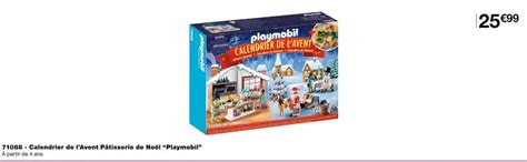 Promo Playmobil 71088 calendrier de lavent pâtisserie de noël chez