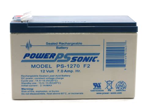 Power Sonic AGM General Purpose PS 1270 7Ah 12V Rechargeable Sealed