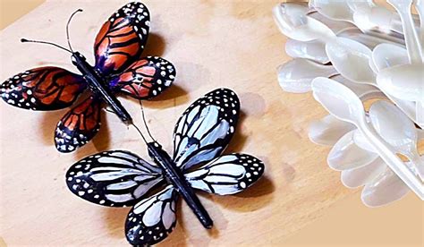 How To Make Butterflies From Plastic Spoons