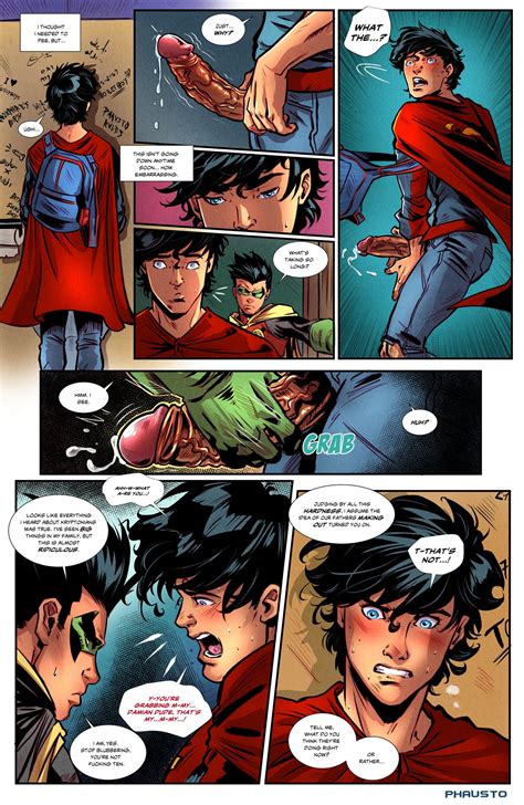 Rule 34 2boys Batman Series Damian Wayne Dc Dc Comics Duo Foreskin Gay Jon El Jonathan Kent