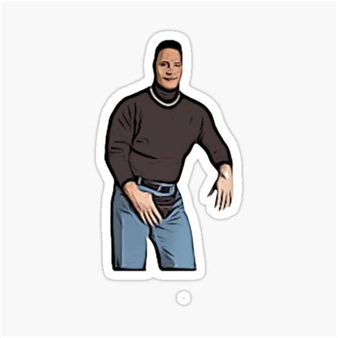 "Dwayne Johnson Meme" Sticker for Sale by KnottDesigns | Redbubble