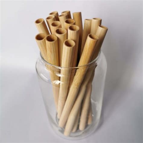 Biodegradable Mm Inner Diameter Chemical Free Bamboo Straws