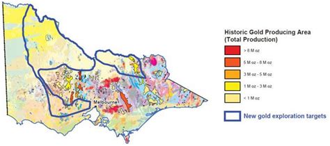 This Map Shows The Historic Gold Producing Area In Victoria Gold