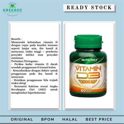 Jual Nutrimax Vitamin D Iu Isi Tablet Vit D Iu Imunitas