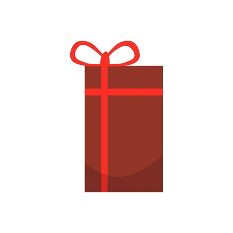 Vector Soltero Clipart Regalo Caja En Marrón Color En Dibujado A Mano