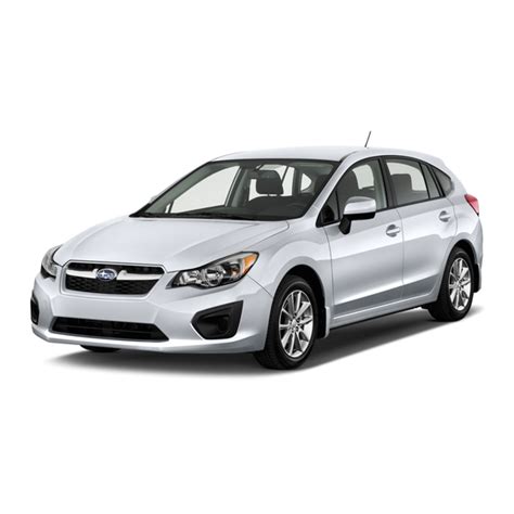 Subaru 2014 Impreza Owners Manual Pdf Download Manualslib