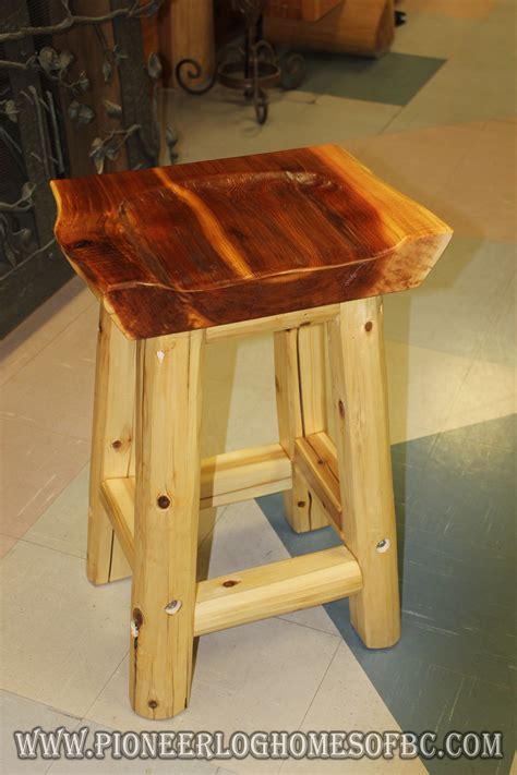 Log Bar Stool Log Bar Stools Cedar Wood Projects Log Furniture