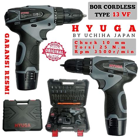 Jual Mesin Bor Baterai Japan Uchiha 12vol Besi Obeng Cordless Drill Ori