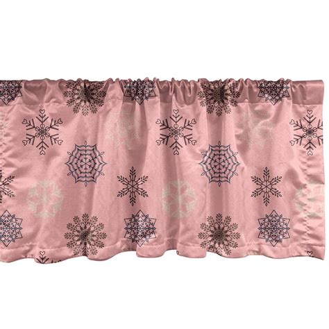 Winter Window Valance Pack Of Snowflakes In Various Details And