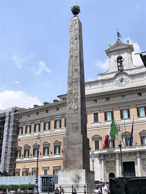 Montecitorio Obelisk Rome, ancient Egyptian sundial.