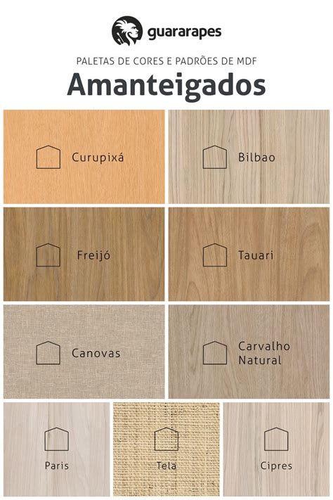 Cartela De Mdf Cores Amanteigadas