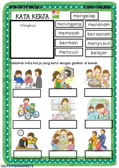 Kata Kerja Tahun Interactive Worksheet Hot Sex Picture