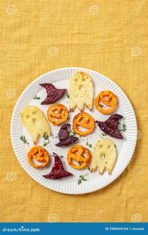 Roasted Vegetables For Halloween Stock Photo Image Of Shape Potato