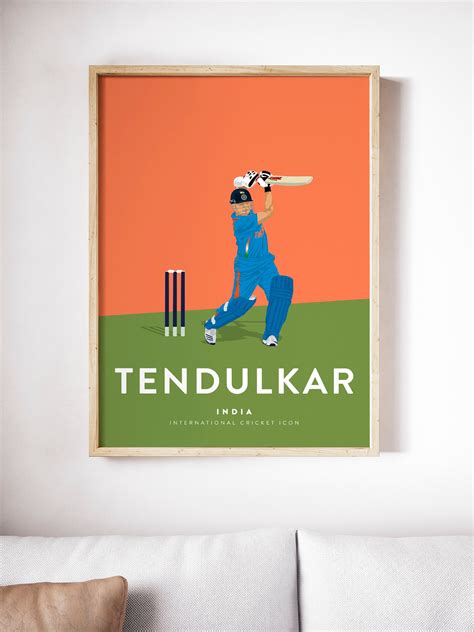 Sachin Tendulkar India Cricket Team Player Print Cricket Icon Etsy UK