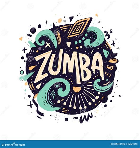 A Colorful, Abstract Logo for Zumba. the Logo is a Circle with a Swirl Pattern and the Word ...